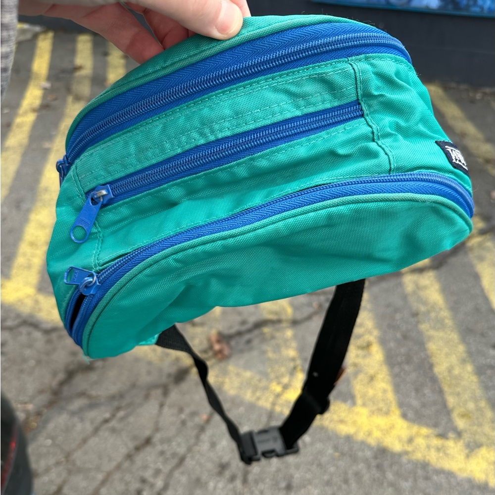 Lands' End Teal and Blue Bag vintage 1990’s